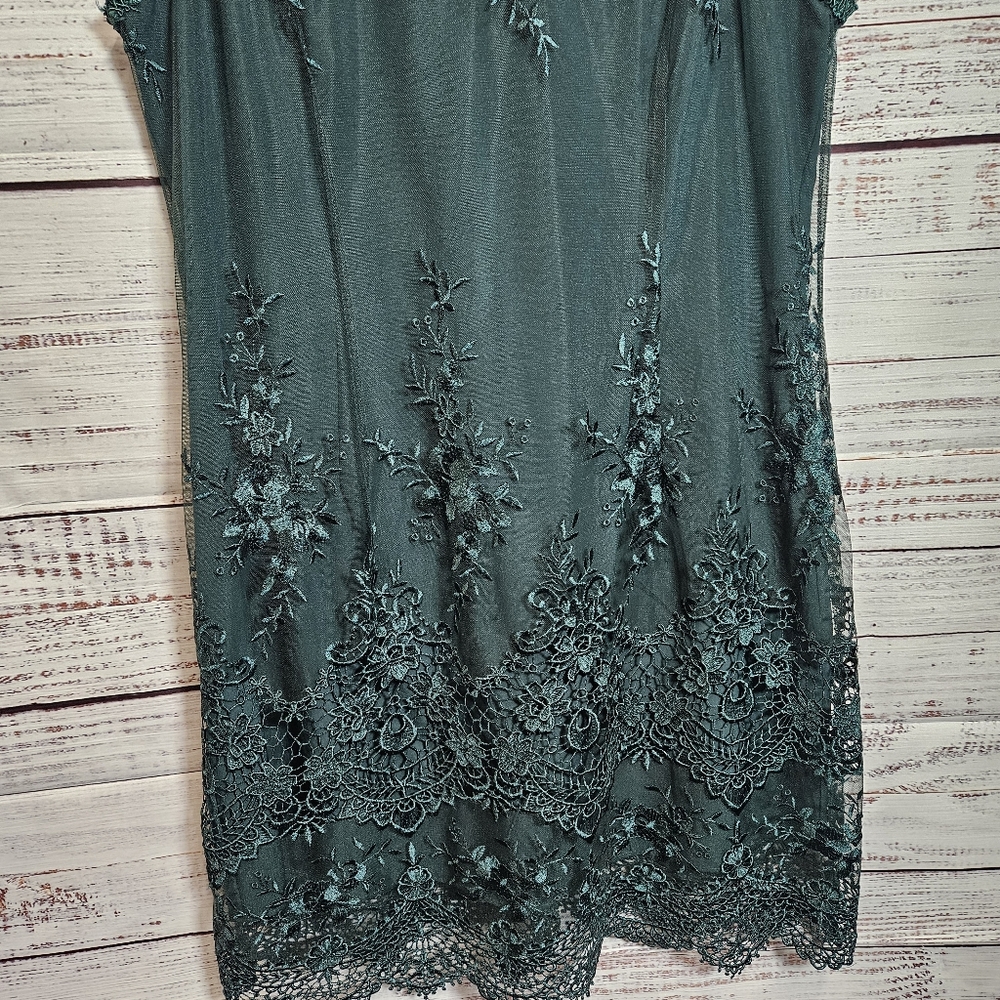 Nanette Lepore green lace dress - Picture 3 of 16